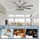 preview thumbnail 9 of 20, Chichoice 65" Industrial Caged Ceiling Fan with Light and Remote, 6-Speed DC Motor Large Ceiling Fan