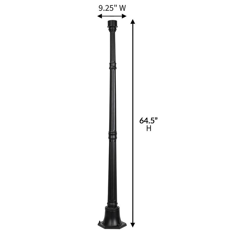 Gama Sonic 64 in. Outdoor Aluminum Solar Lamp Post with EZ-Anchor Kit