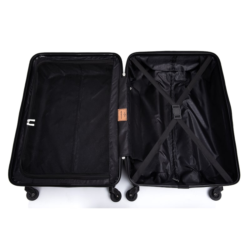 Hardshell Suitcase with Spinner Wheels ABS Luggage Sets Lightweight Durable Suitcase
