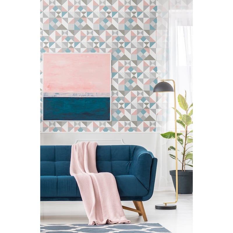 Seabrook Designs Lozenge Geometric Unpasted Wallpaper
