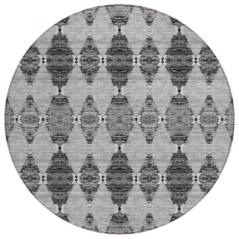 Machine Washable Indoor/ Outdoor Chantille Modern Boho Damask Rug