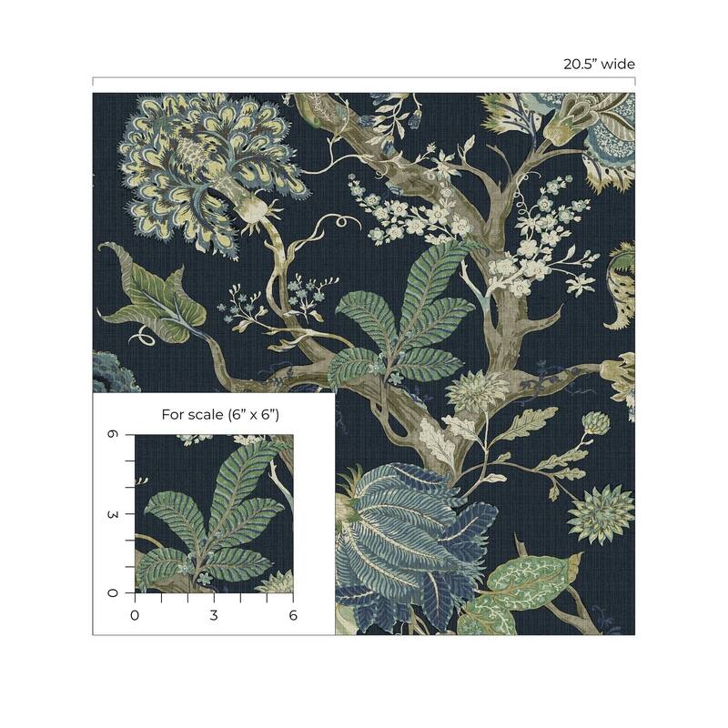 Harry & Grace Jacobean Trail Premium Matte Non-Woven Peel and Stick Wallpaper