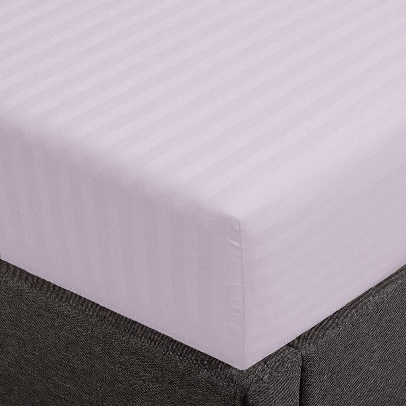 Feather & Stitch 500 Thread Count Damask Stripe ONLY Fitted Sheet