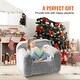 preview thumbnail 2 of 8, Grey Fleece Sponge Kids Sofa Chair with Strong Support and Zippers - 25” L x 18.11” W x 20.47” H
