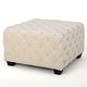 preview thumbnail 21 of 54, Jaymee Modern Glam Button Tufted Velvet Ottoman by Christopher Knight Home