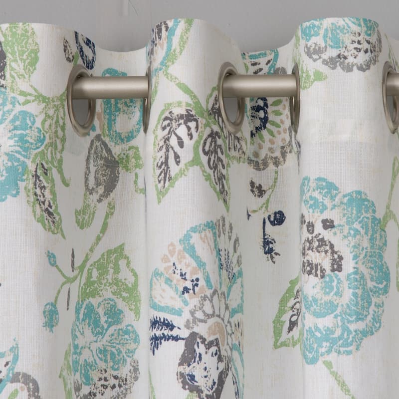 Porch & Den Summit Pointe Floral Pattern Grommet Top Panel