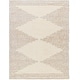 preview thumbnail 4 of 9, Livabliss Everton Boho Diamond Plush Area Rug 2' x 2' 11" - Beige