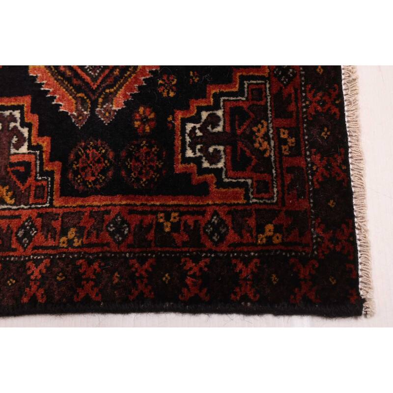 ECARPETGALLERY Hand-knotted Baluch Dark Navy Wool Rug - 2'11 x 6'0