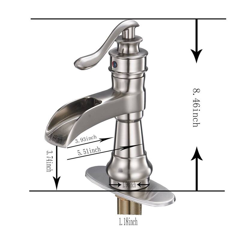 Nickel Widespread Single Handle Bathroom Sink Faucets