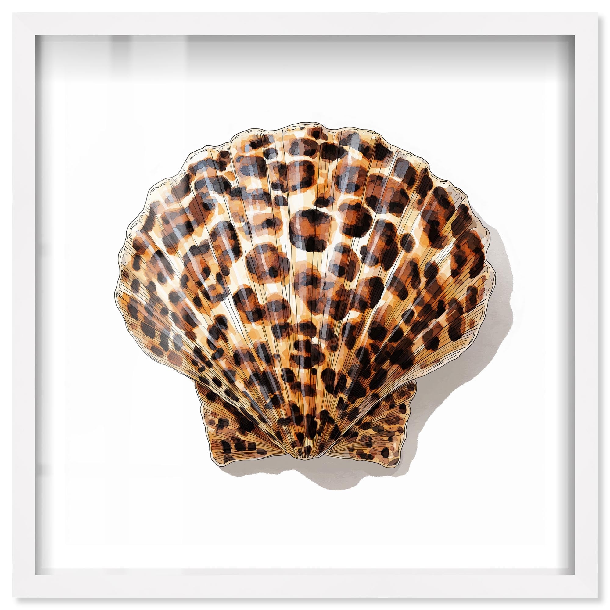 Wild Crest I Glam Wall Art Shadowbox Print by Notoriart