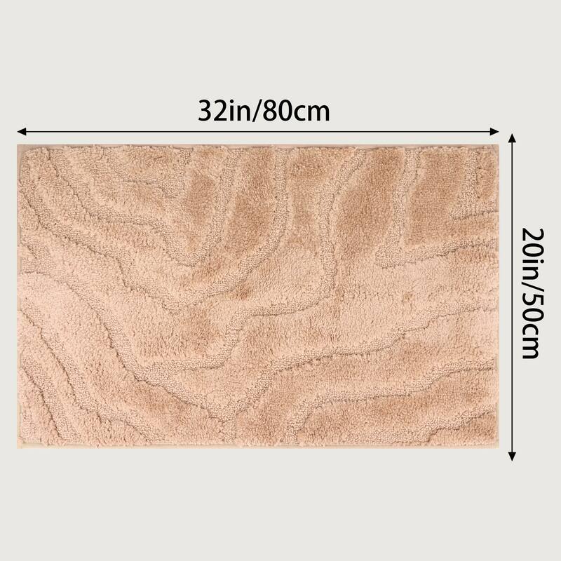 Bathroom Rug, Non Slip Soft Absorbent Mat, Rubber Backing Quick Dry Microfiber Rugs for Shower Floor, Bath Accessories Decor
