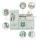 preview thumbnail 5 of 8, Teamson Kids - Little Chef Charlotte Modern Play Kitchen - Mint / Gold - 41.61" L x 11.81" W x 31.89" H