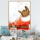 preview thumbnail 7 of 6, Designart "Christmas Holiday Fancy Santa Claus VI" Traditional Framed Christmas Canvas Wall Decor 12 in. wide x 20 in. high - Natural