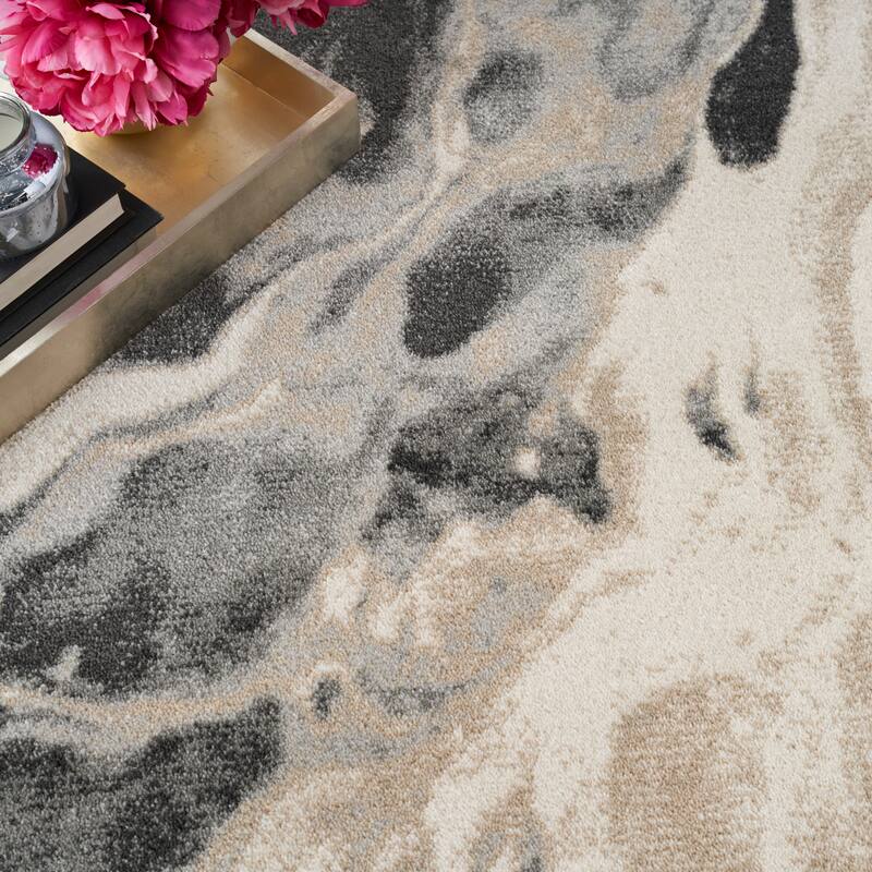 Inspire Me Home Decor Neutral Modern Abstract Area Rug