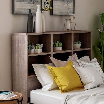 DH BASIC Transitional 6-Shelf Bookcase Headboard by Denhour