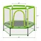 preview thumbnail 8 of 28, 55'' Toddlers Trampoline With Safety Enclosure Net And Balls, Indoor Outdoor Mini Trampoline For Kids