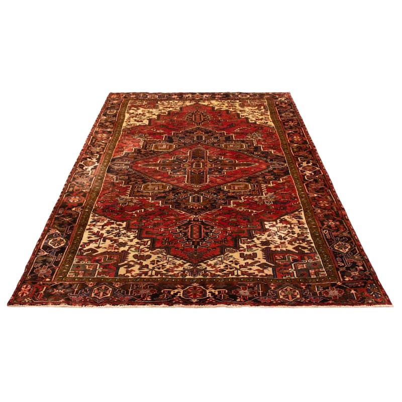 ECARPETGALLERY Hand-knotted Sarabi Red Wool Rug - 7'7 x 11'10