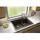 preview thumbnail 55 of 60, Karran 33" Top Mount Large/Small Bowl Quartz Kitchen Sink Kit - 33" x 22" x 9"