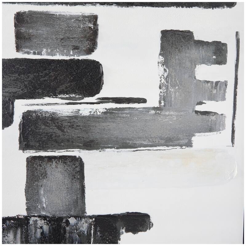 Canvas Contemporary Abstract Framed Wall Art with Black Frame On Sale