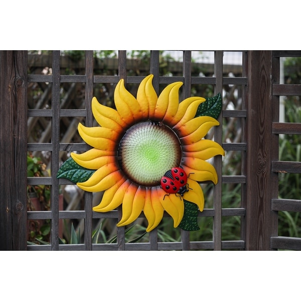 Sunflower Metal and Glass Outdoor Wall Decor. Opens flyout.