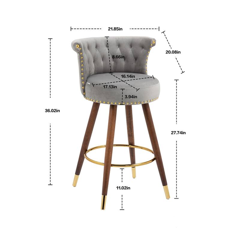 Swivel Counter Height Bar Stools Set of 2