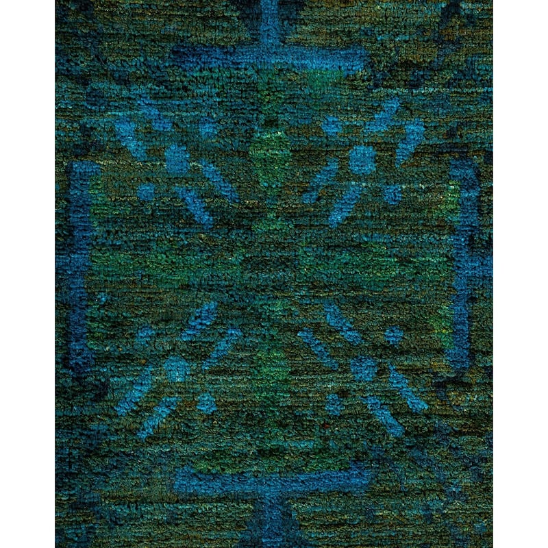 Overton Handknotted Wool Vintage Inspired Contemporary Suzani Gray Area Rug - 12' 2" x 11' 9"