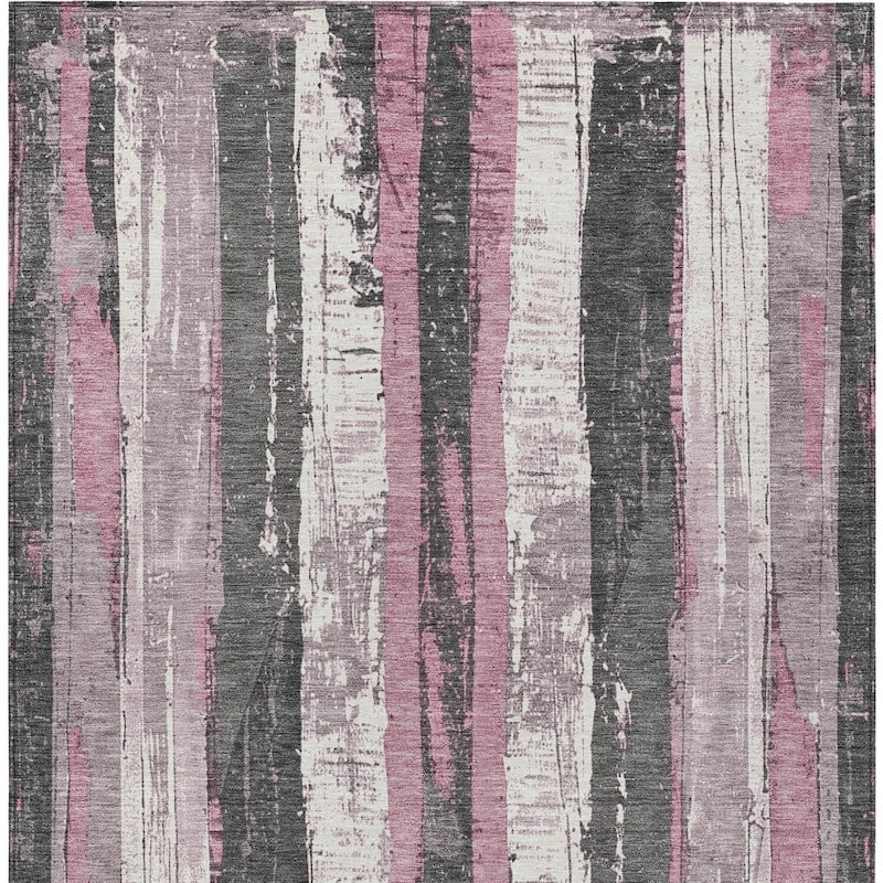 HomeRoots Striped Transitional Rectangle Outdoor Rug