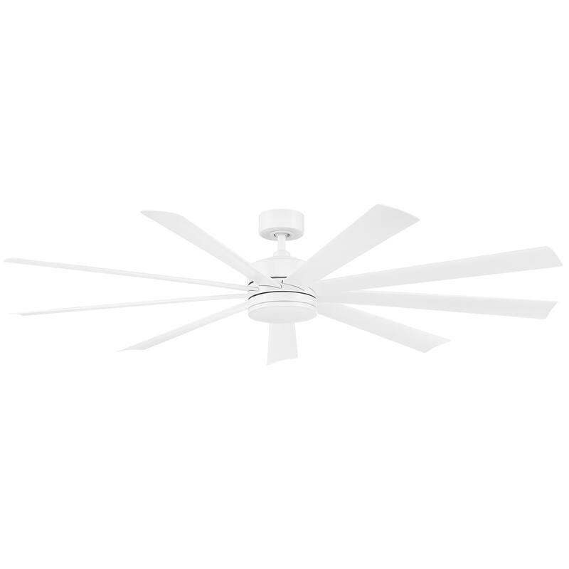 Wynd XL Indoor and Outdoor 9-Blade Smart Ceiling Fan 72in with 3000K LED Light Kit and Remote Control