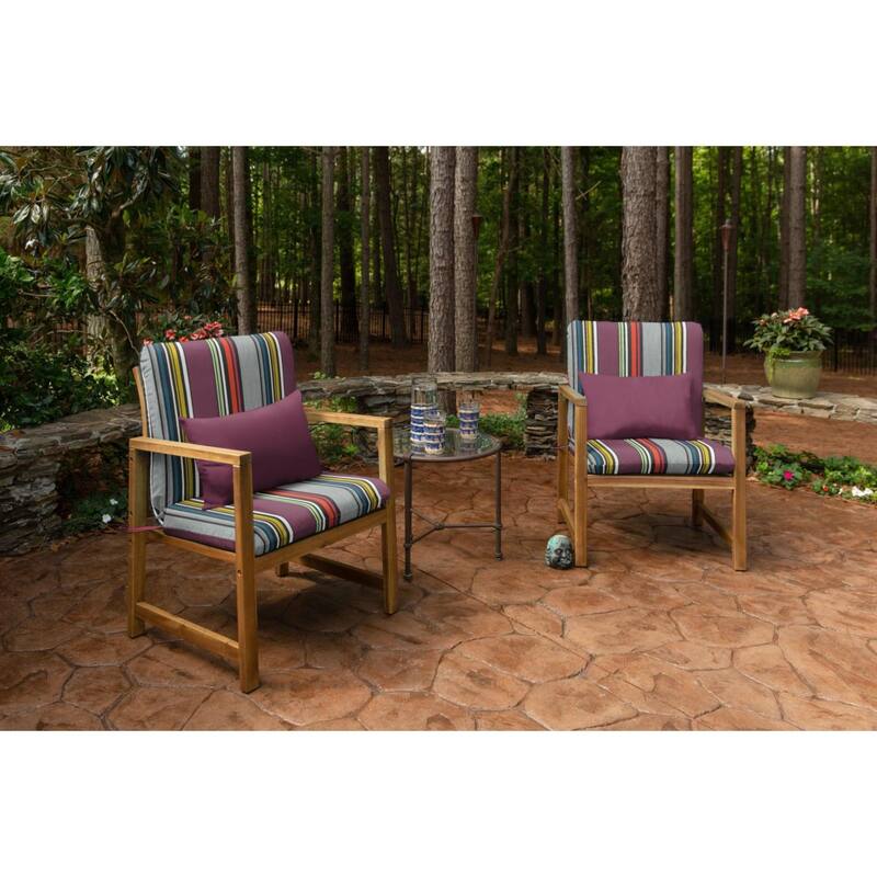 Sunbrella Solid Fabric 1-Piece Indoor/Outdoor Lumbar Pillow, 19"W x 12"L