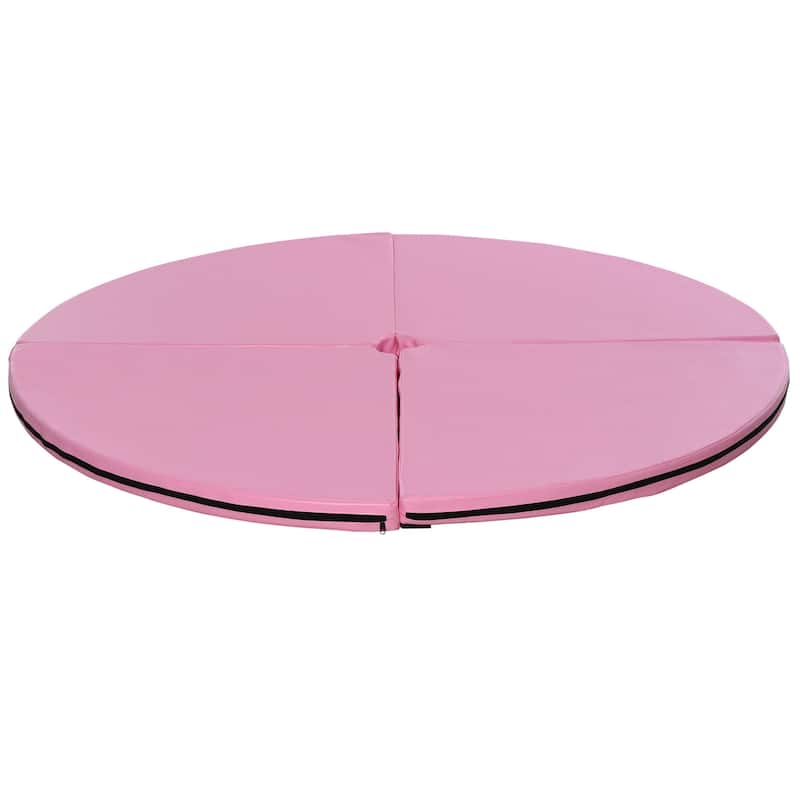 Soozier Pole Dance Mat Foldable Yoga Exercise Safety Dancing Cushion Crash Padding - Pink