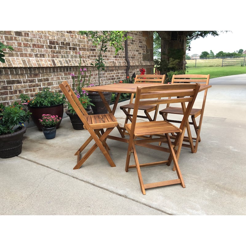 International Caravan Royal Fiji 5-piece Acacia Patio Dining Set