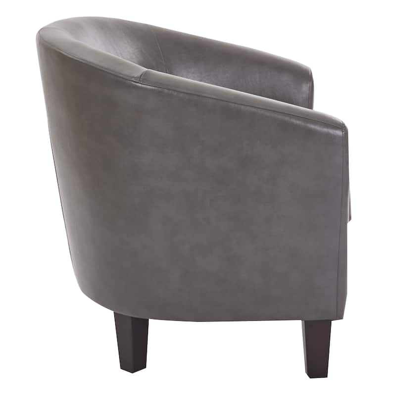 Ethan Fabric Tub Chair with Dark Espresso Wood Legs