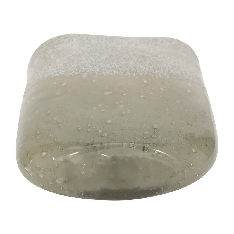 Sagebrook Home Mia Medium 10-inch Green Glass Vase Elegant Glass Decor for Contemporary Homes