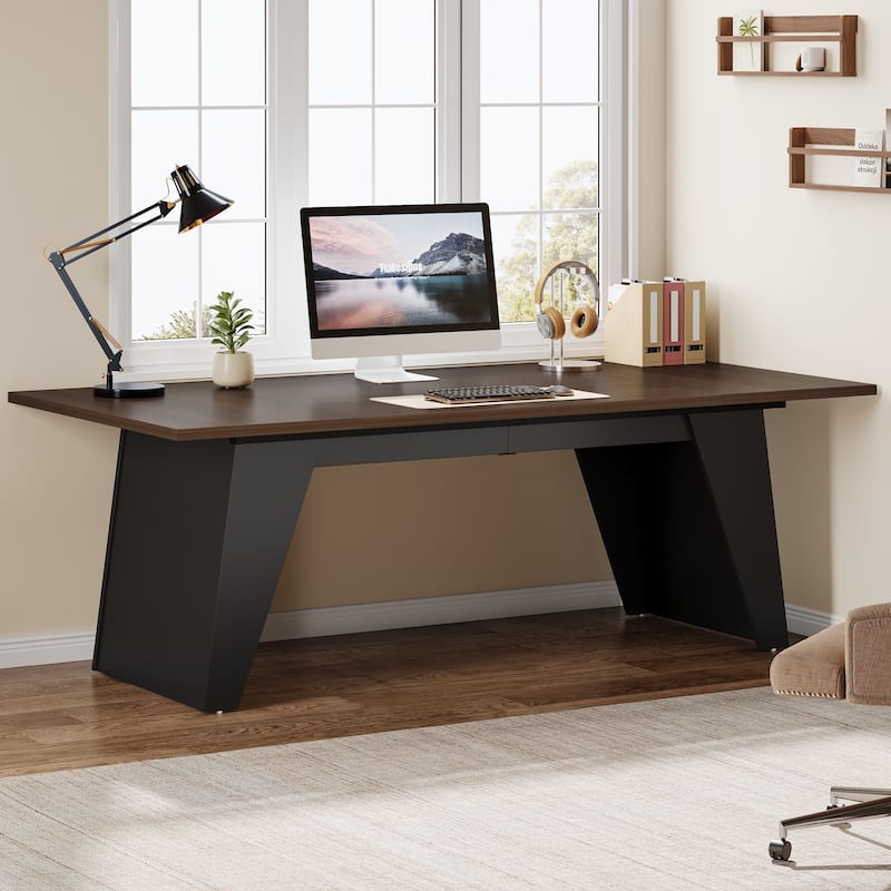 70.87" Large Home Office Computer Desk Executive Desk