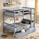 preview thumbnail 2 of 34, Bunk Bed with Ladder and Safety Guardrails, Convertible into 2 Twin Beds