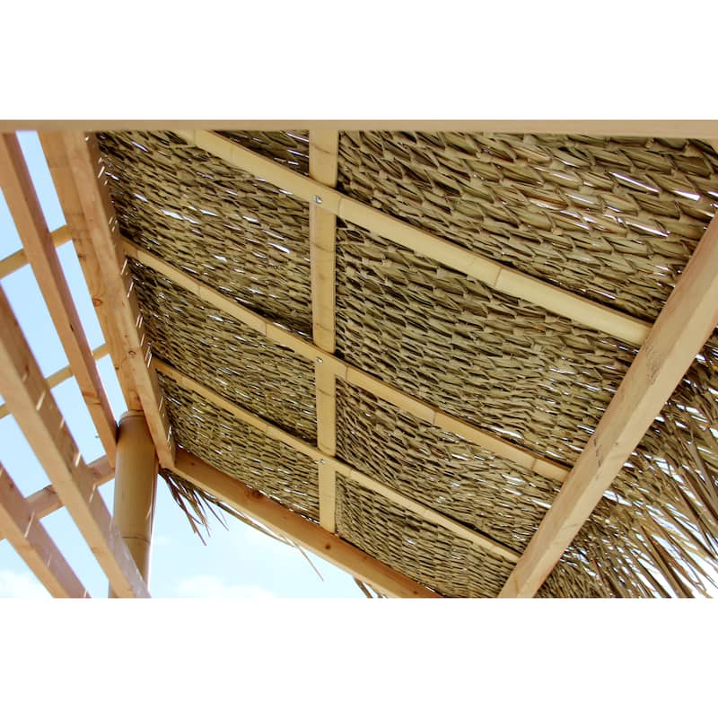 Mexican Palm Thatch Runner Roll Straw Tiki Hut Roof Grass 35" x 60' - 35 in. H x 60 ft. L