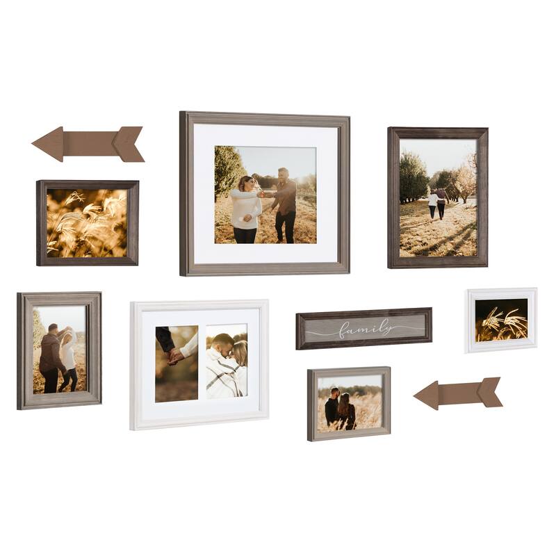 Kate and Laurel Bordeaux Expression Gallery Wall Kit