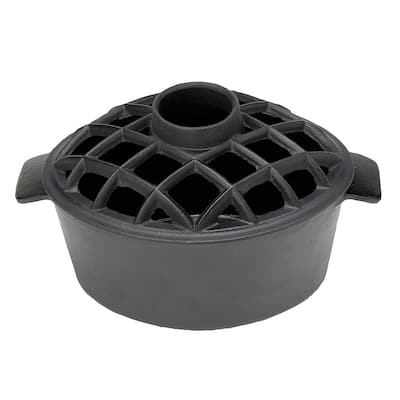 Minuteman International Traditional Lattice Top Steamer, 6.5 Inch Tall, Blue and Black