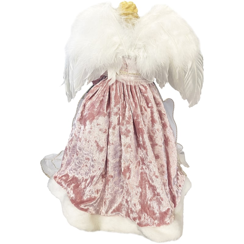 15" Mauve Victorian Angel Tree Topper