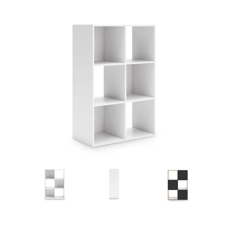 Signature Design by Ashley Onita White 6 Cube Organizer - 24" W x 12" D x 35" H