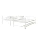 preview thumbnail 8 of 12, Luxury Twin over Twin Metal Bunk Bed with Shelf and Guardrails, Save Space or Separate into 2 Beds, Maximized Space, White