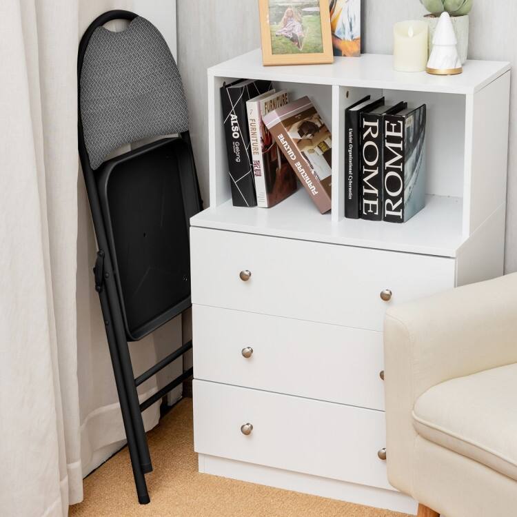Folding Chairs Set with Handle Hole and Portable Backrest - 18.5" x 20" x 35" (L x W x H)