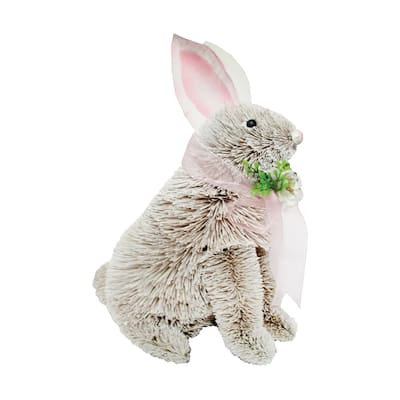 Bunny Bottlebrush Easter Figurine