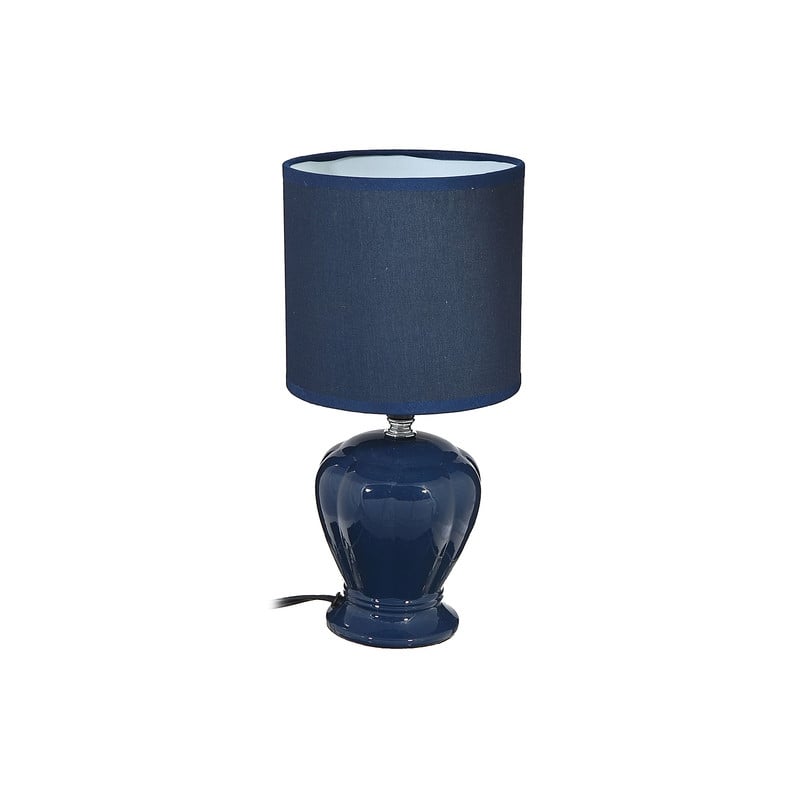 Ceramic Table Lamp With Shade 12.6" (Sapphire)