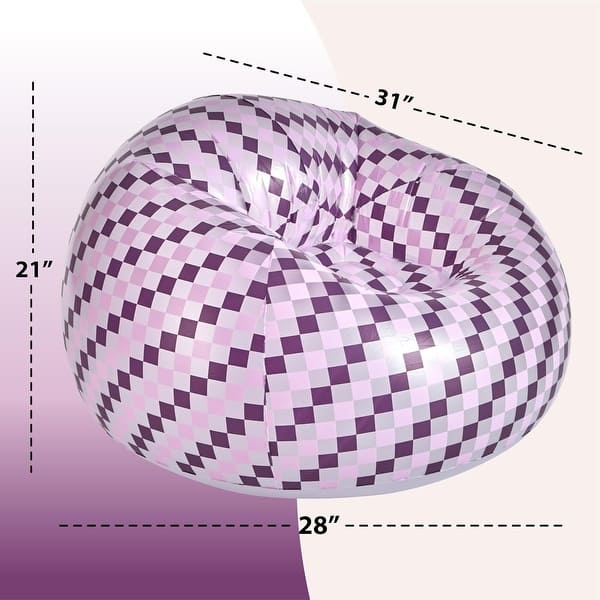 dimension image slide 1 of 3, Urban Lifestyle Inflatable Chair, Retro Checkered Design