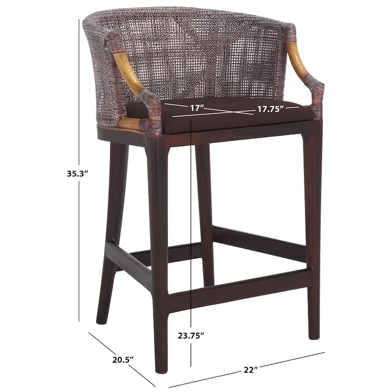 SAFAVIEH Home Brando Counter Stool - 22"W x 21"D x 35"H