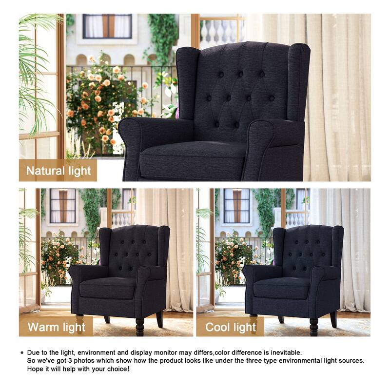 Modern Classic Button Tufted Accent Chair Upholstered Armchair