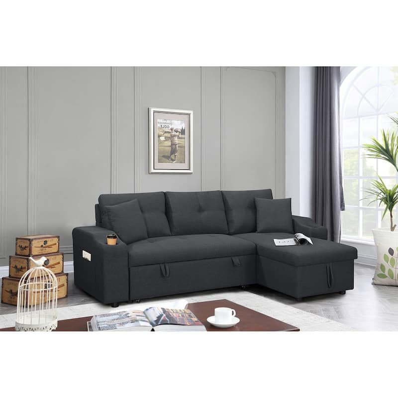 Comfortable sofa with magazine pocket,left and right interchangeable