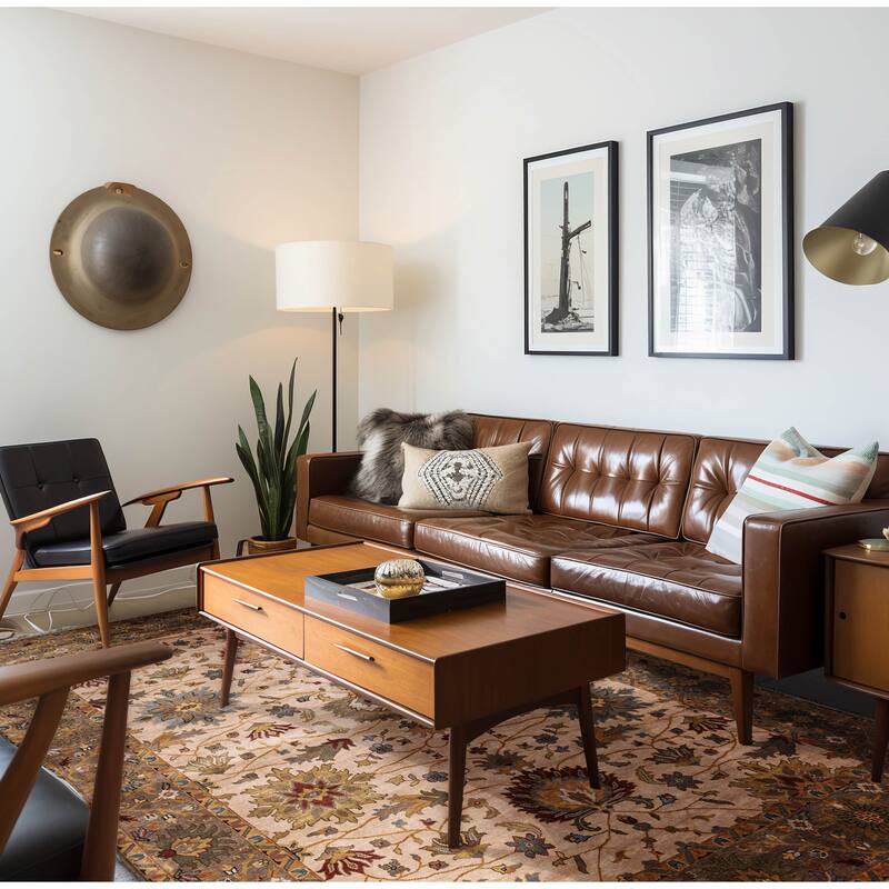 ECARPETGALLERY Hand-knotted Jules Serapi Ivory Wool Rug - 8'11 x 11'10