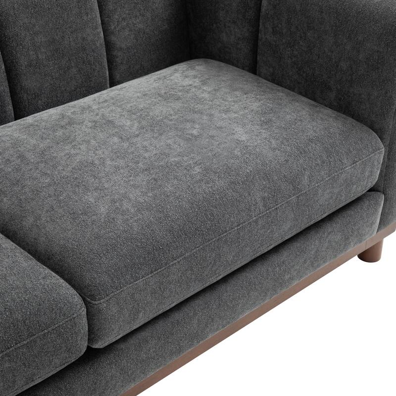 Christopher Knight Home - Modern Mid-Century 78.7" Tufted Back Upholstered 3-Seater Sofa with Foam-filled Seat Cushions